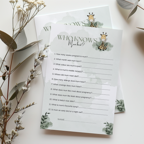 Safari Theme Baby Shower Games Collection - Image 5