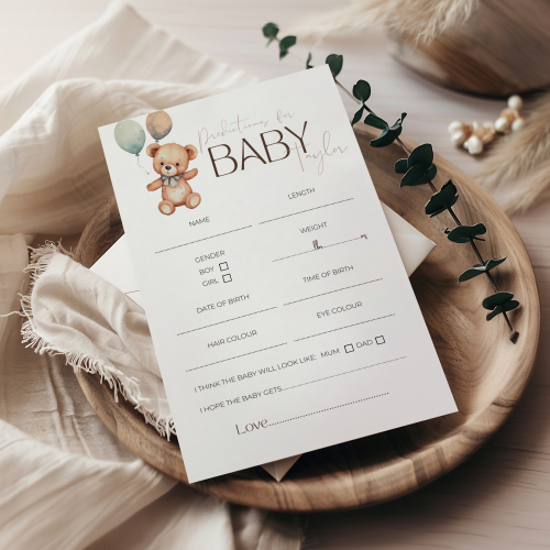Personalised Teddy Bear Baby Shower Games Collection - Image 7