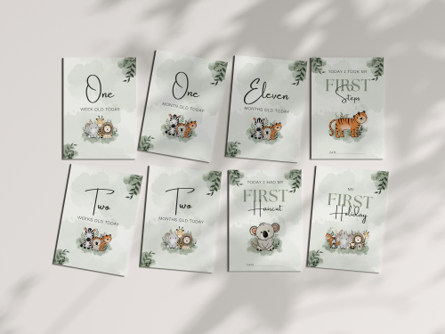 Safari Theme Baby Milestone Cards - Image 11